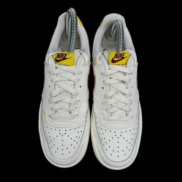 Nike Court Vision Low Sail Oxen Brown Your Yellow Shoes CD5434-117 Women's Sz 7 - Picture 8 of 10